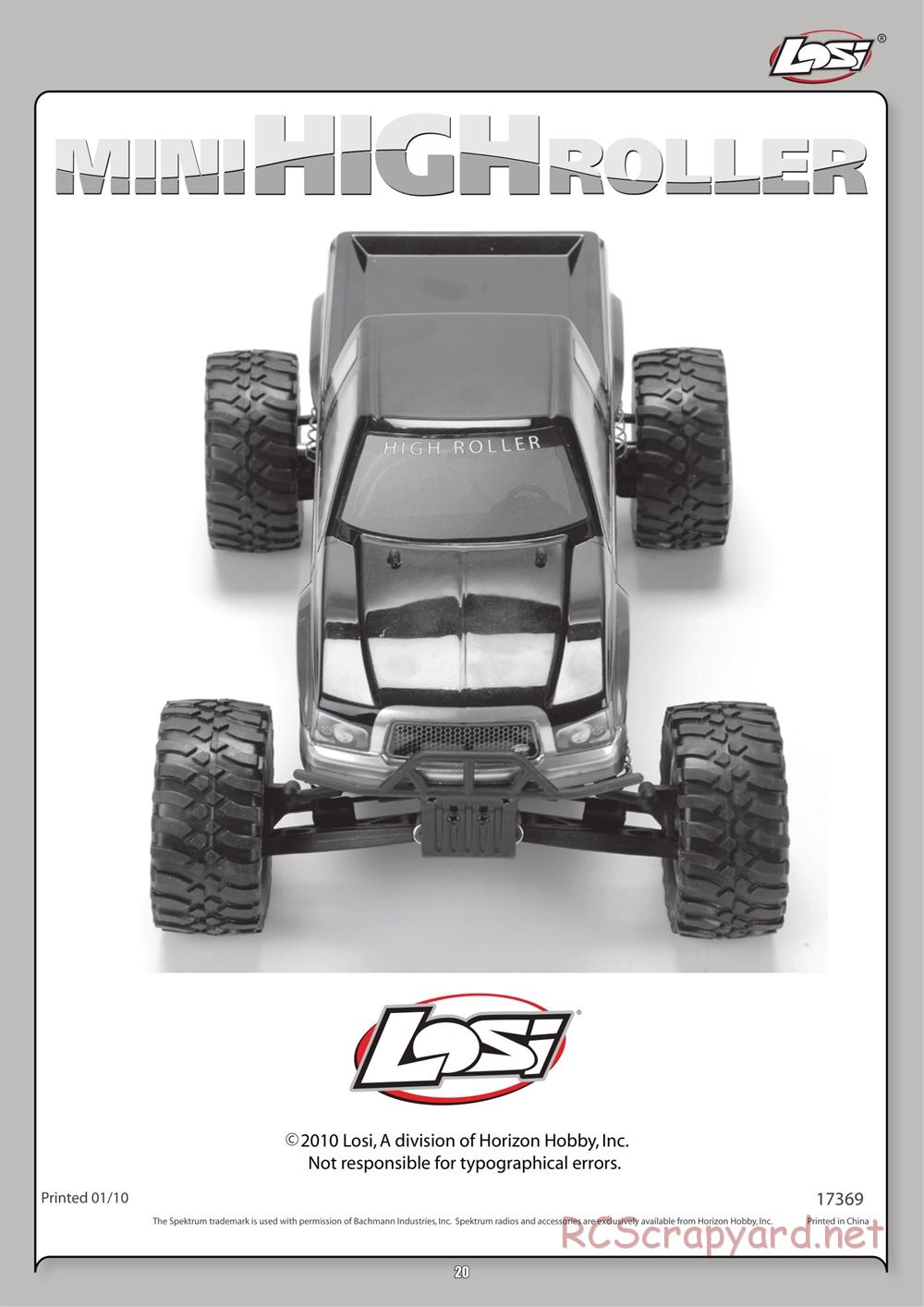 Team Losi - Mini High-Roller - Manual - Page 20