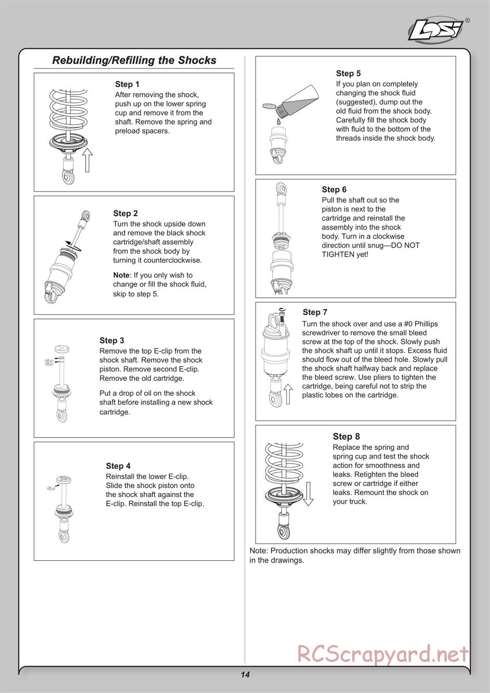 Team Losi - Mini ReadyLift SCT - Manual - Page 14