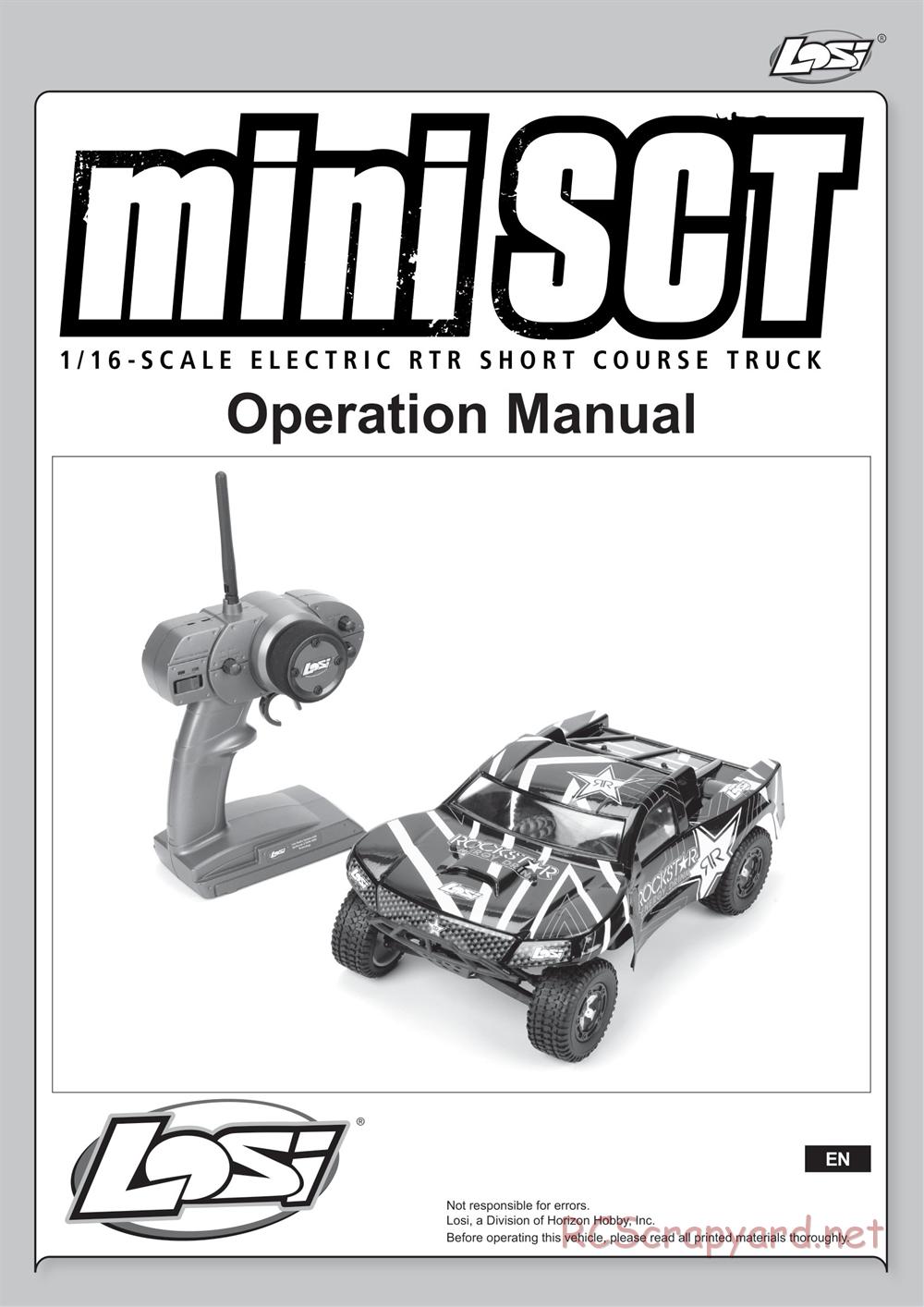 Team Losi - Mini Rockstar SCT - Manual - Page 3