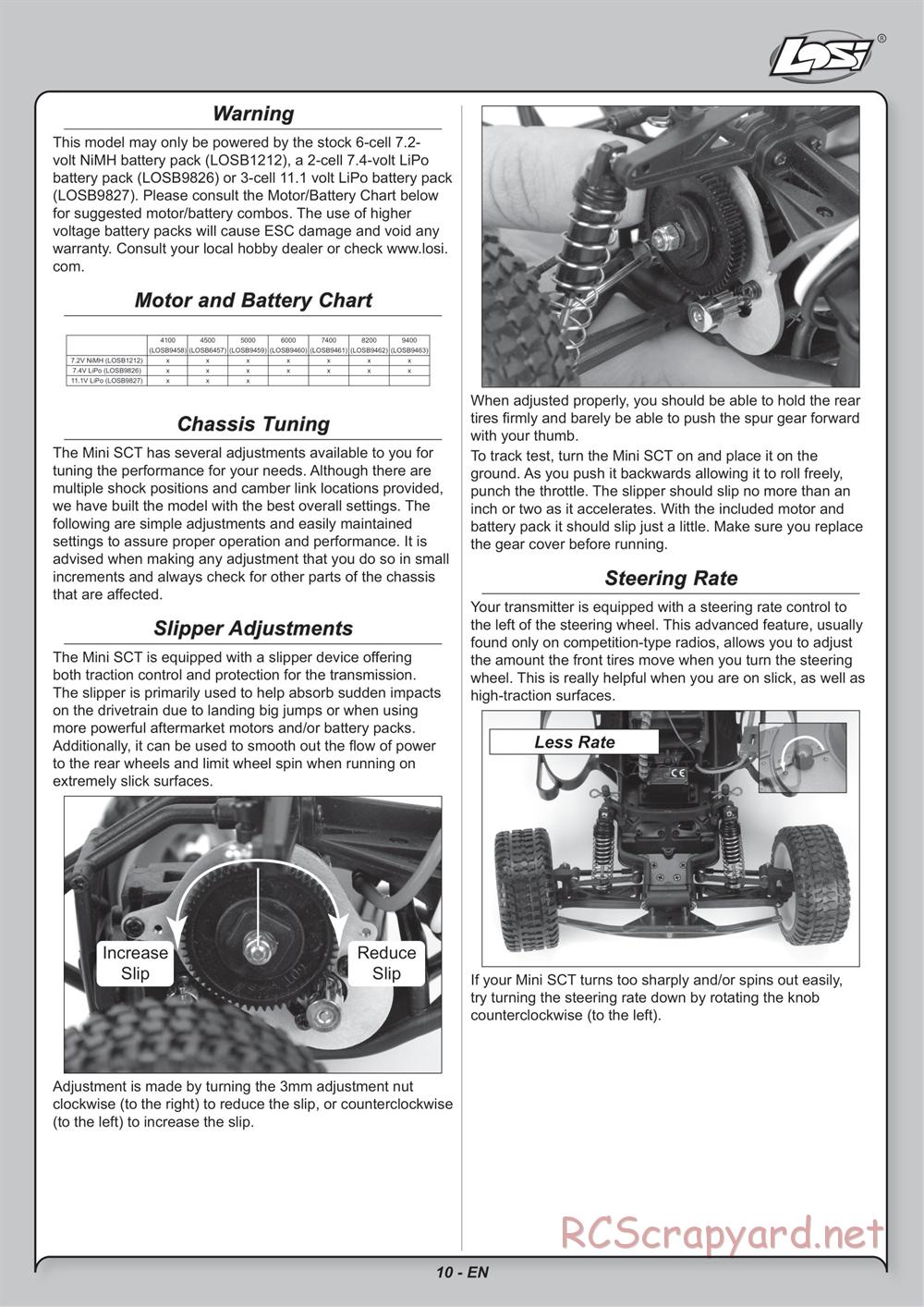 Team Losi - Mini Rockstar SCT - Manual - Page 10