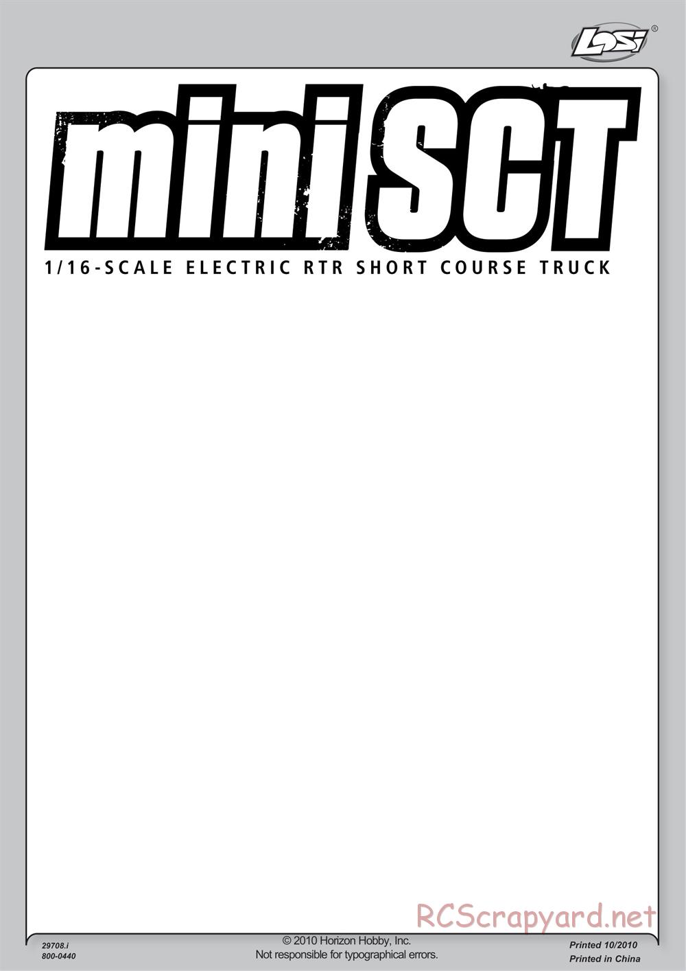 Team Losi - Mini Rockstar SCT - Manual - Page 20