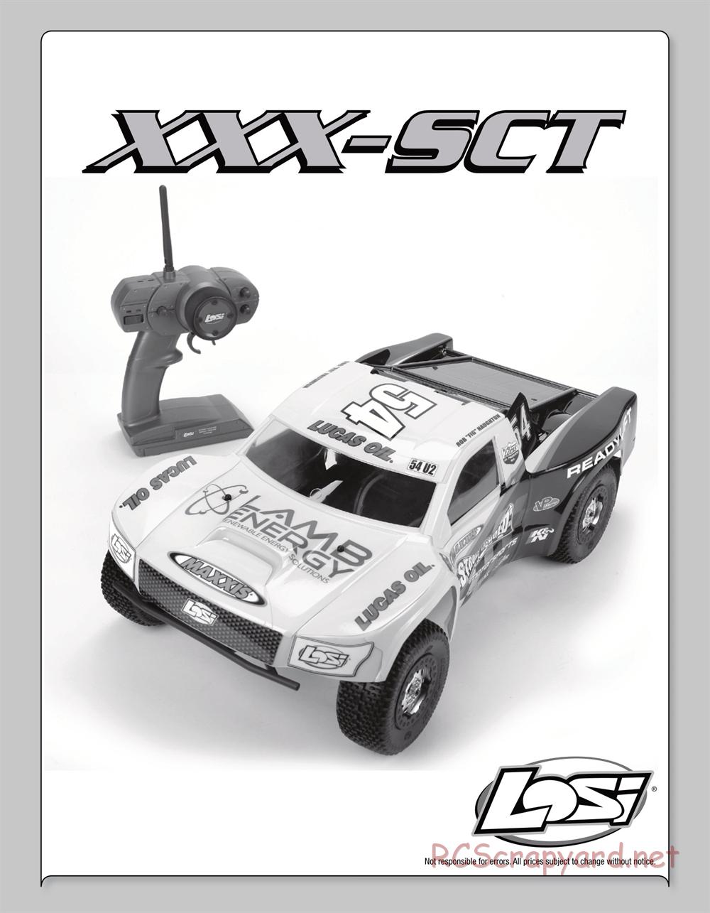 Team Losi - Mini Stronghold SCT - Manual - Page 1