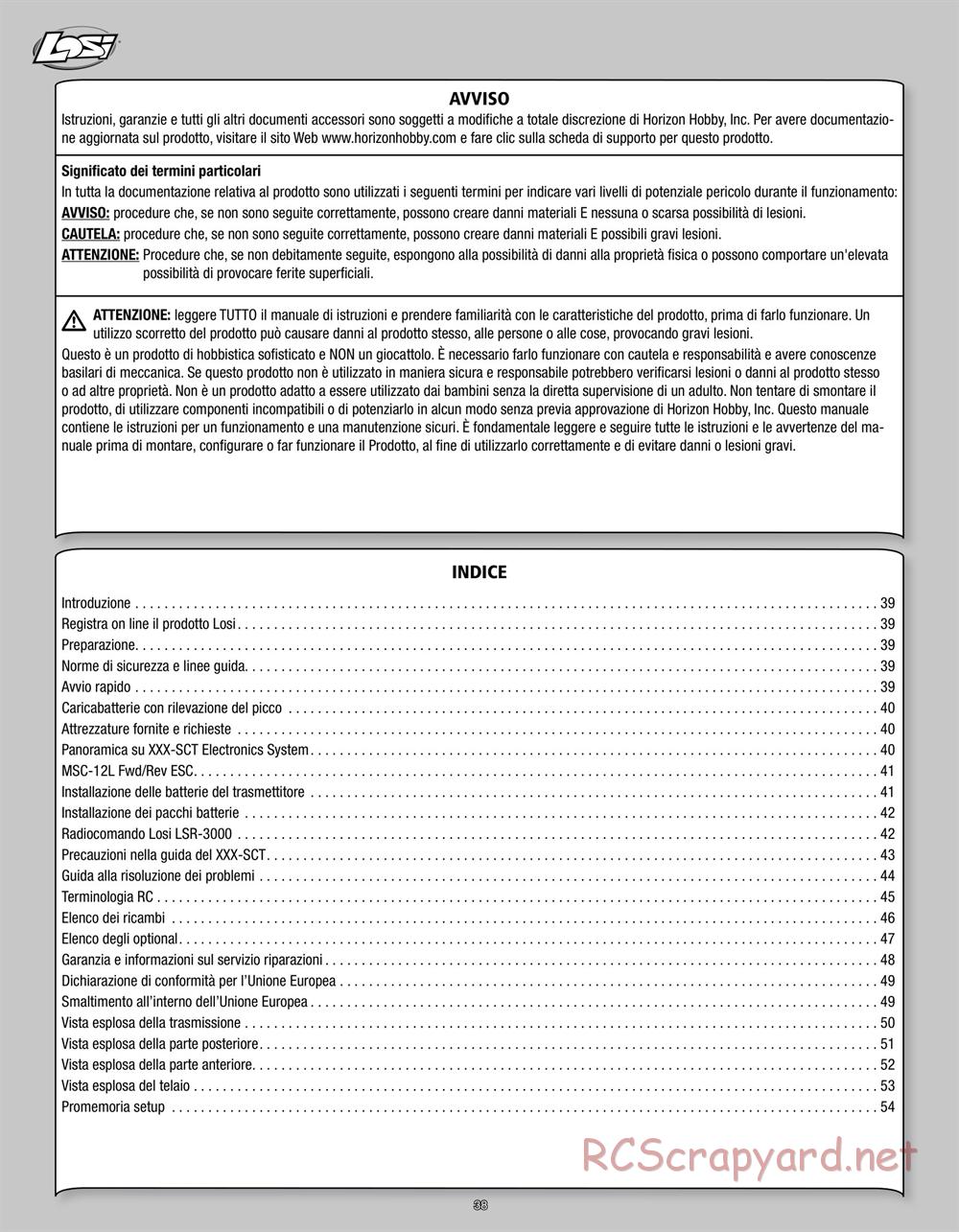 Team Losi - Mini Stronghold SCT - Manual - Page 38