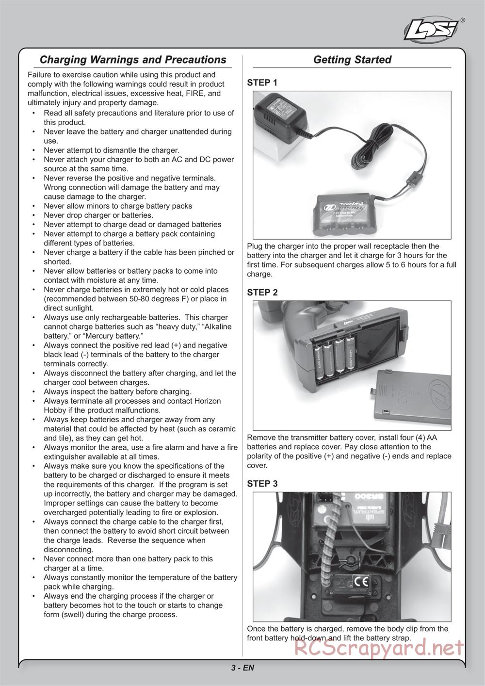 Team Losi - Mini Stronghold SCT - Manual - Page 3
