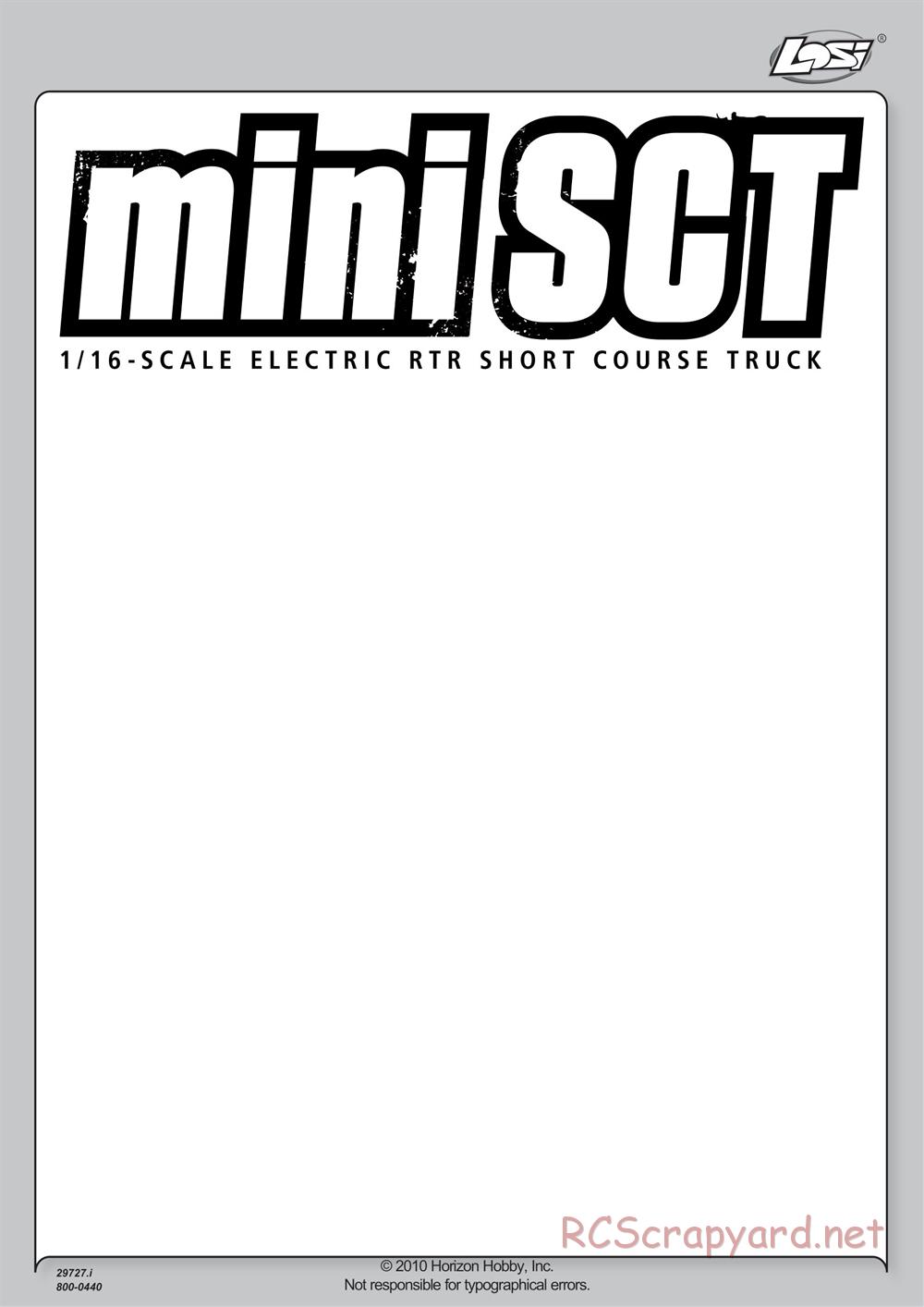 Team Losi - Mini Stronghold SCT - Manual - Page 18