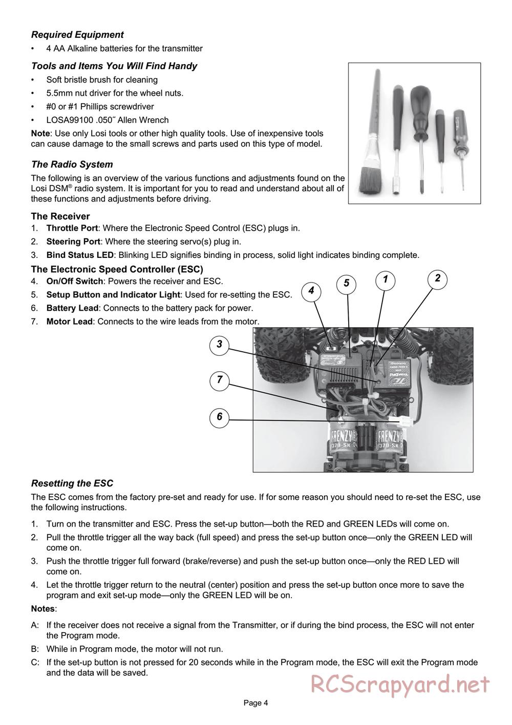 Team Losi - Mini-LST2 - Manual - Page 4