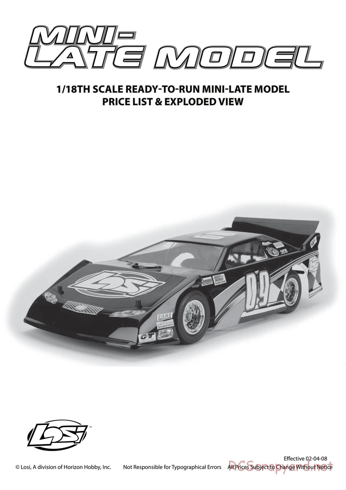 Team Losi - Mini Late-Model - Manual - Page 1