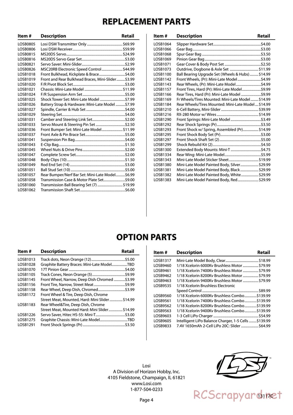 Team Losi - Mini Late-Model - Manual - Page 4