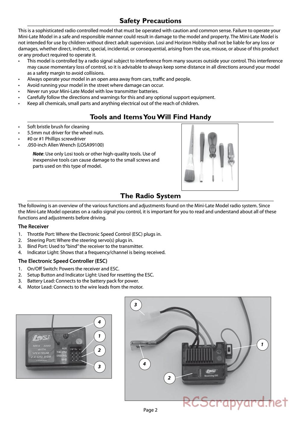 Team Losi - Mini Late-Model - Manual - Page 2