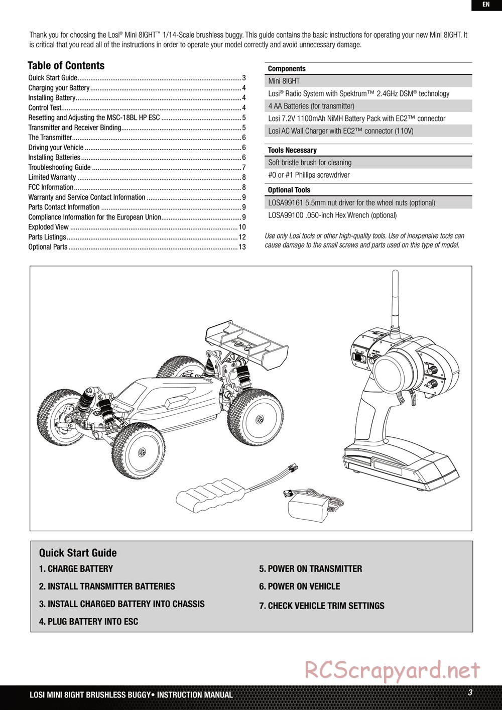 Team Losi - Mini-8ight - Manual - Page 3