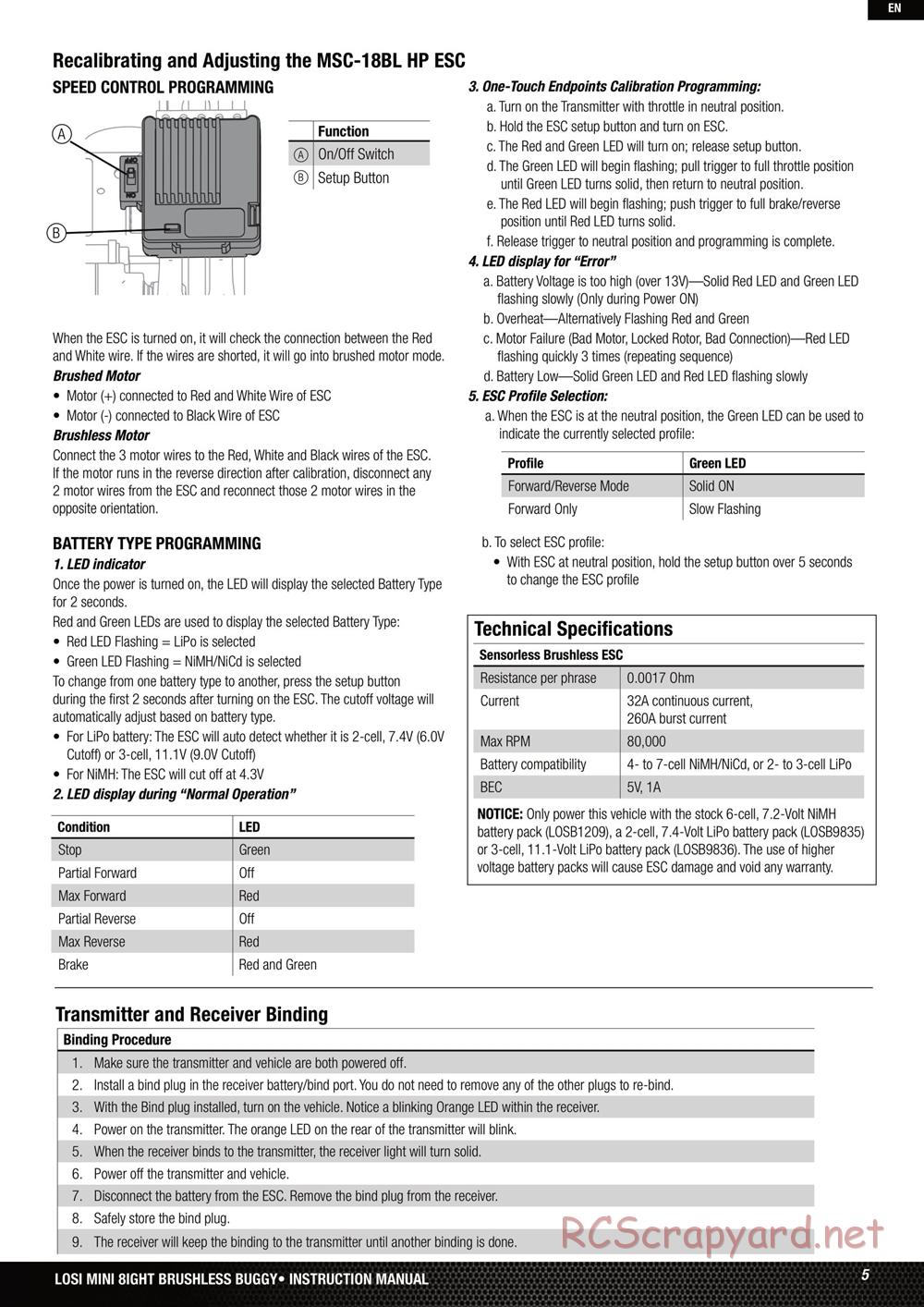 Team Losi - Mini-8ight - Manual - Page 5