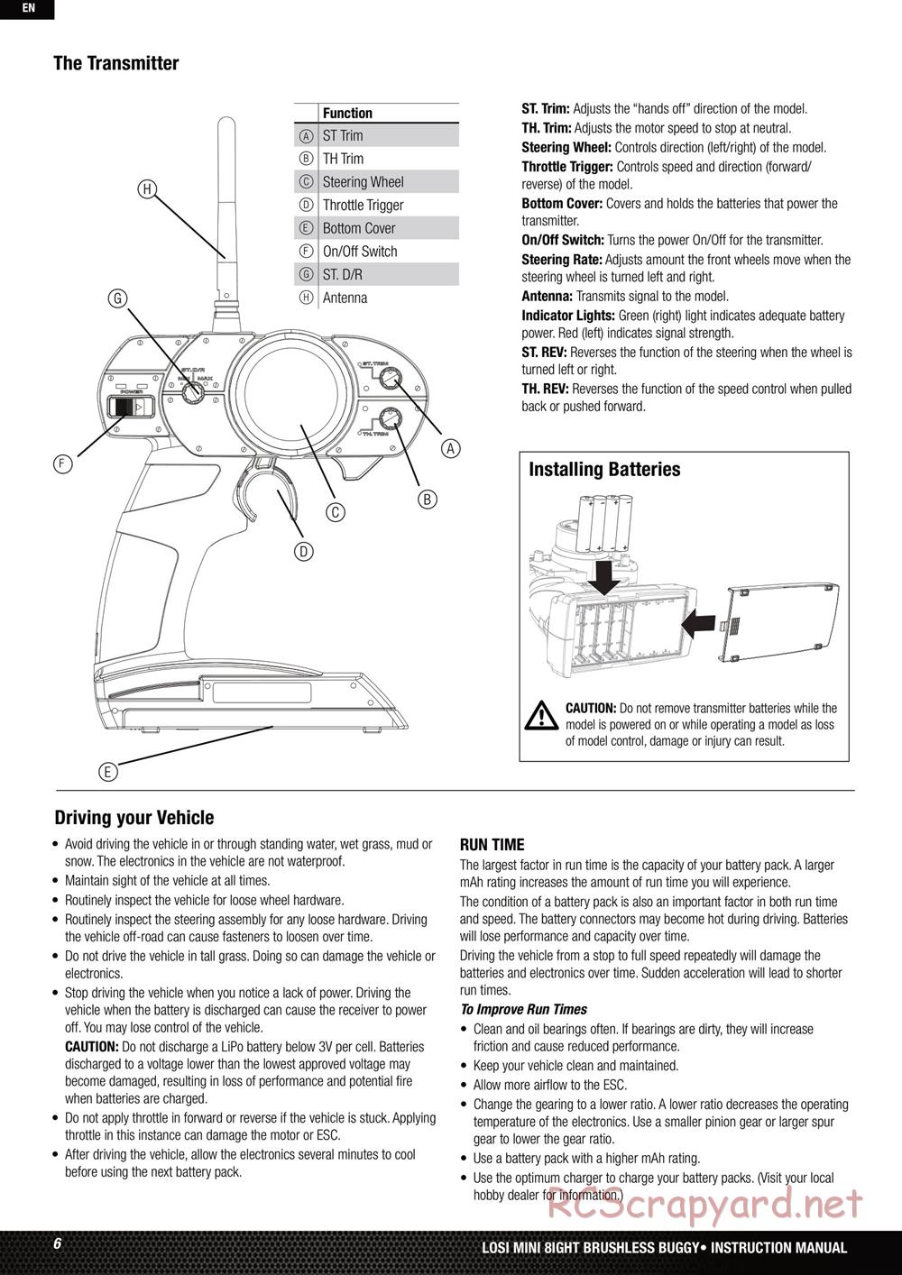 Team Losi - Mini-8ight - Manual - Page 6