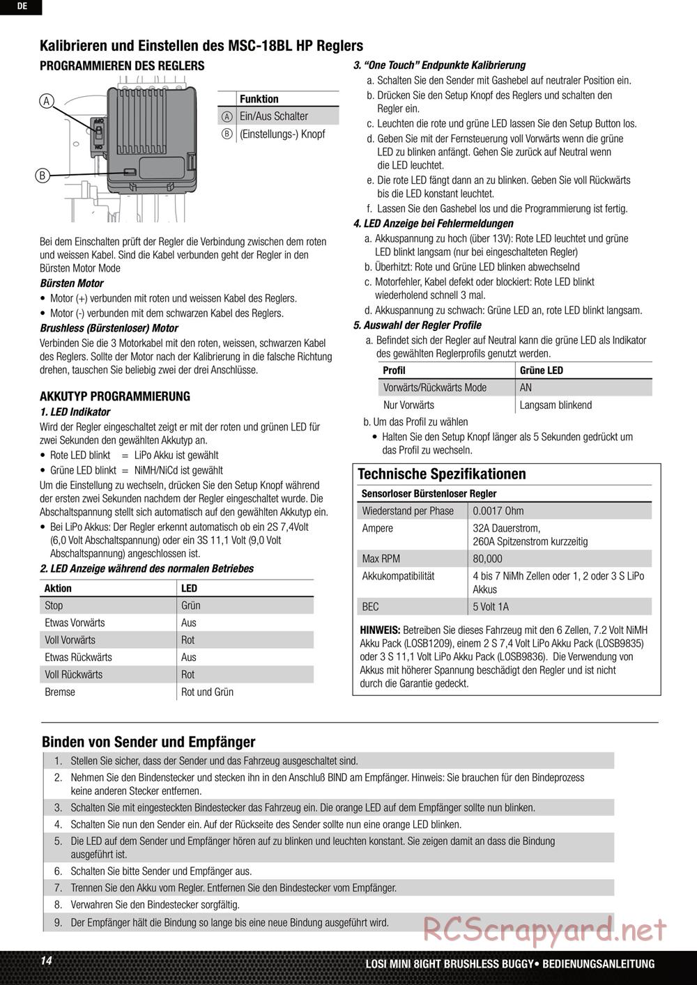 Team Losi - Mini-8ight - Manual - Page 14