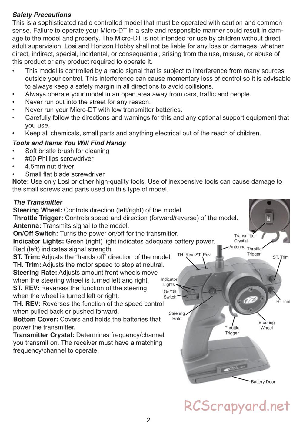 Team Losi - Micro Desert Truck - Manual - Page 2