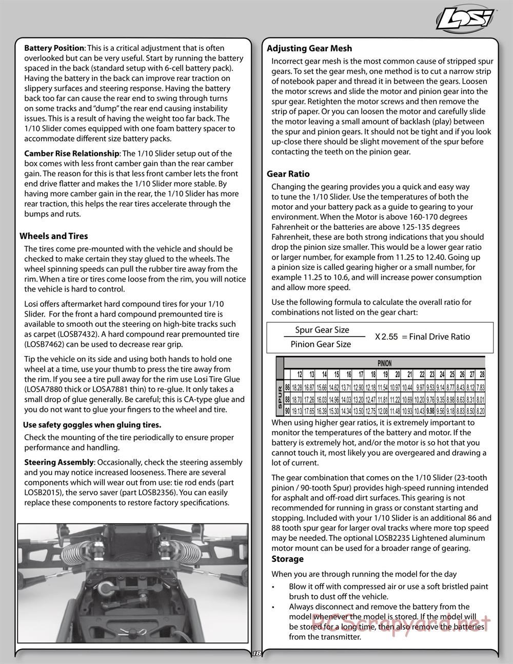 Team Losi - Slider - Manual - Page 18