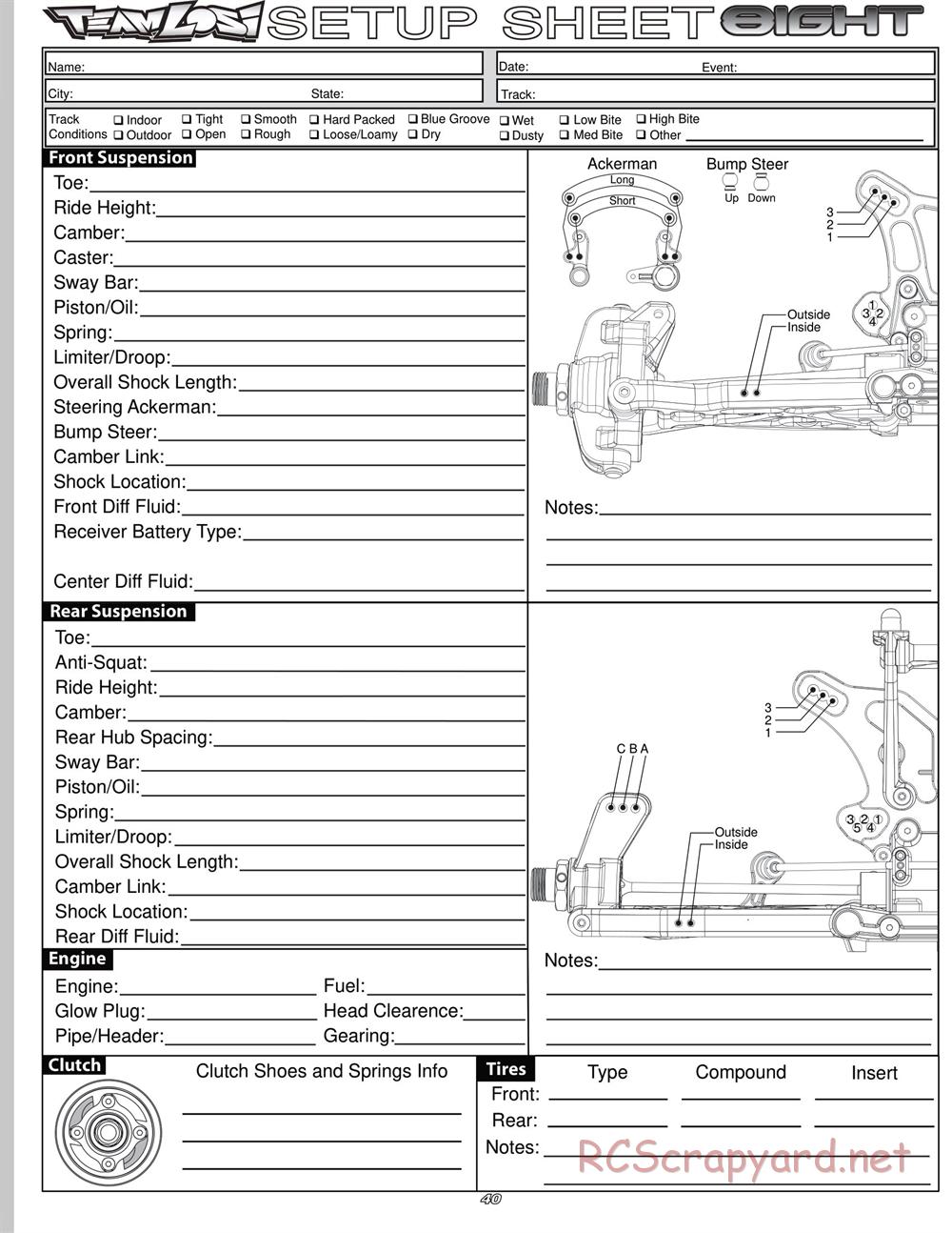 Team Losi - 8ight - Manual - Page 43