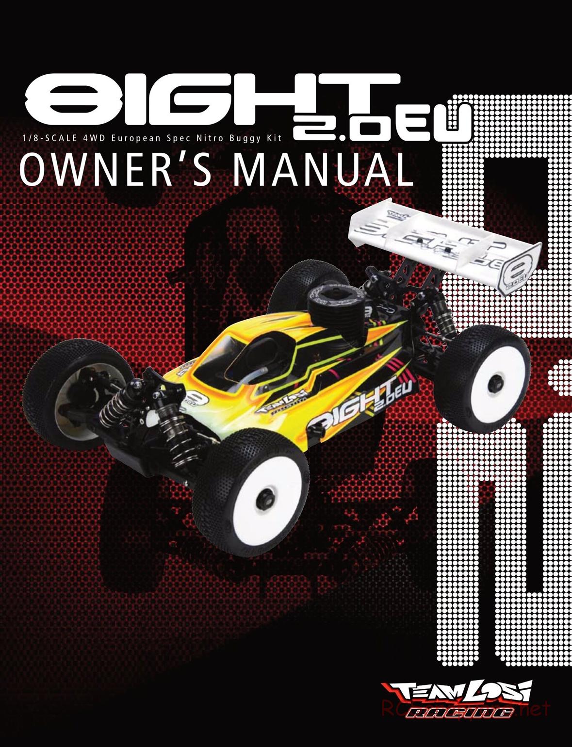 Team Losi - 8IGHT 2.0 EU - Manual - Page 1