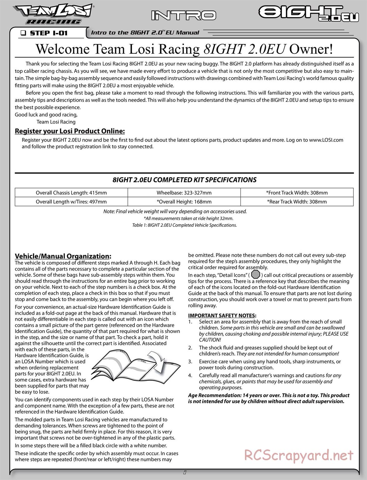 Team Losi - 8IGHT 2.0 EU - Manual - Page 2