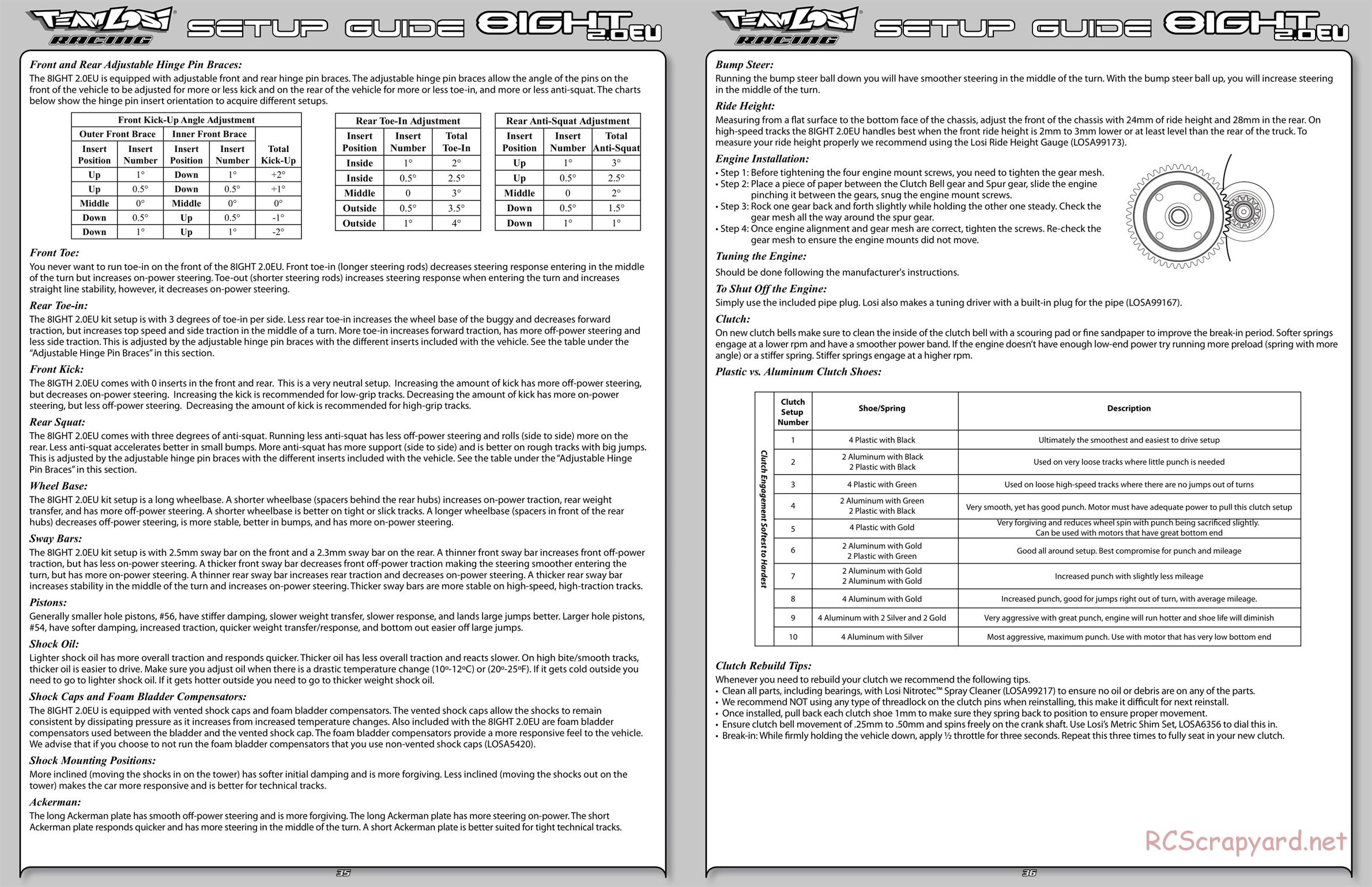 Team Losi - 8IGHT 2.0 EU - Manual - Page 31