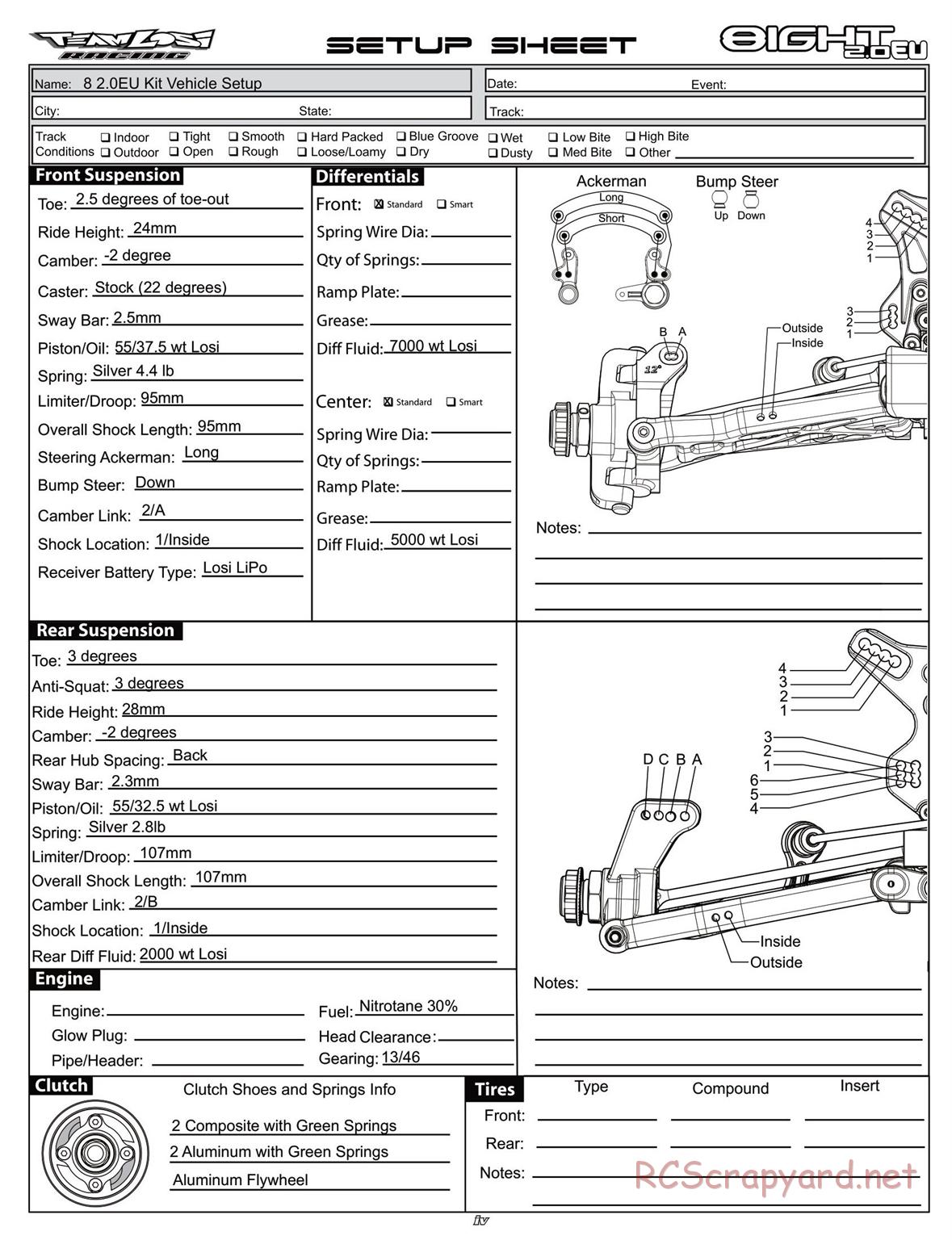 Team Losi - 8IGHT 2.0 EU - Manual - Page 34