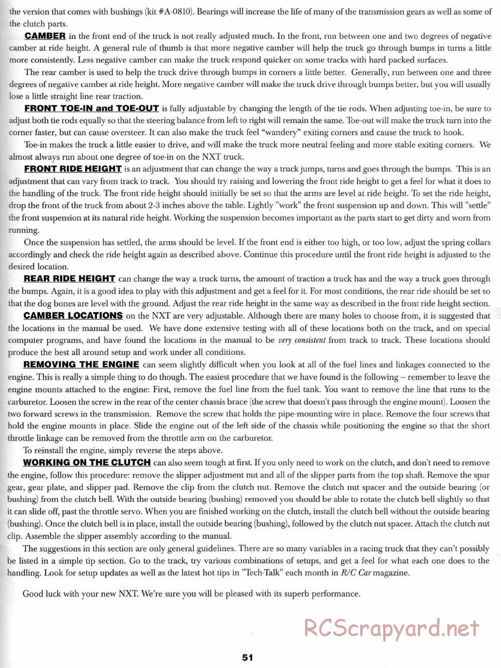 Team Losi - NXT - Manual - Page 54