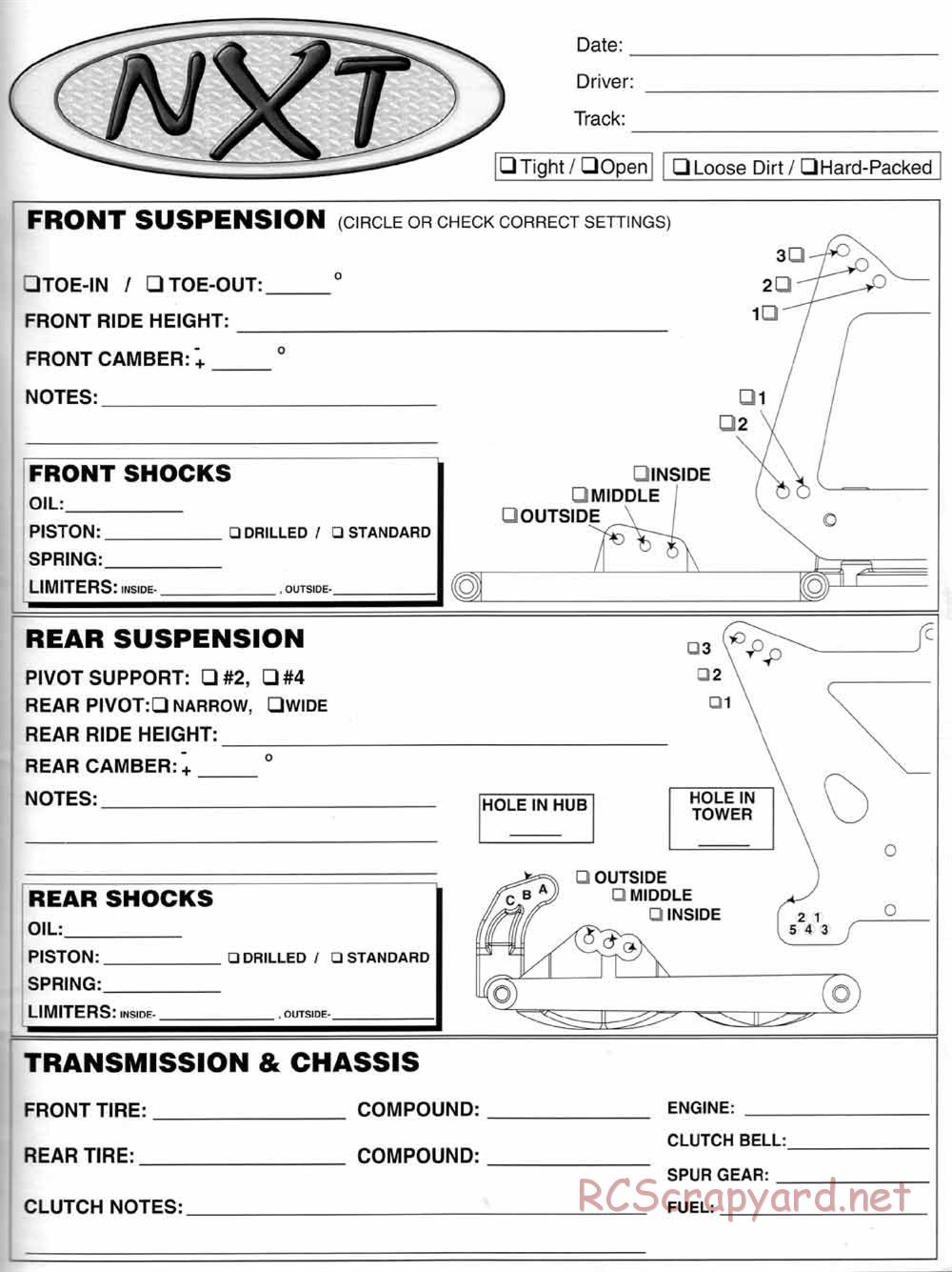 Team Losi - NXT - Manual - Page 60