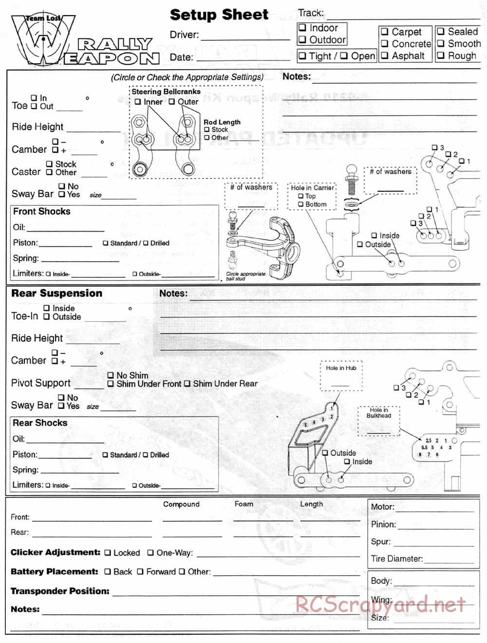 Team Losi - Rally Weapon - Manual - Page 6