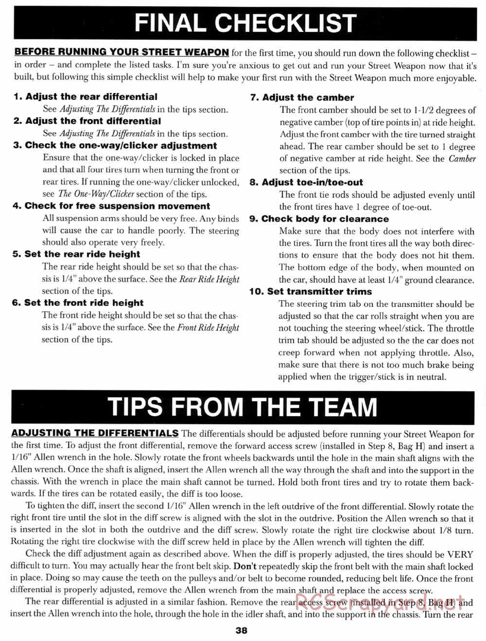 Team Losi - Street Weapon - Manual - Page 41