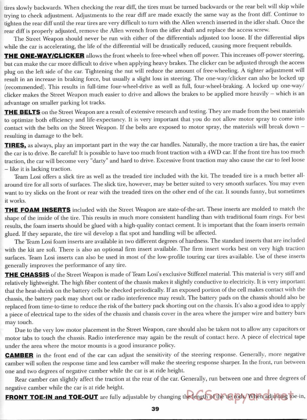 Team Losi - Street Weapon - Manual - Page 42