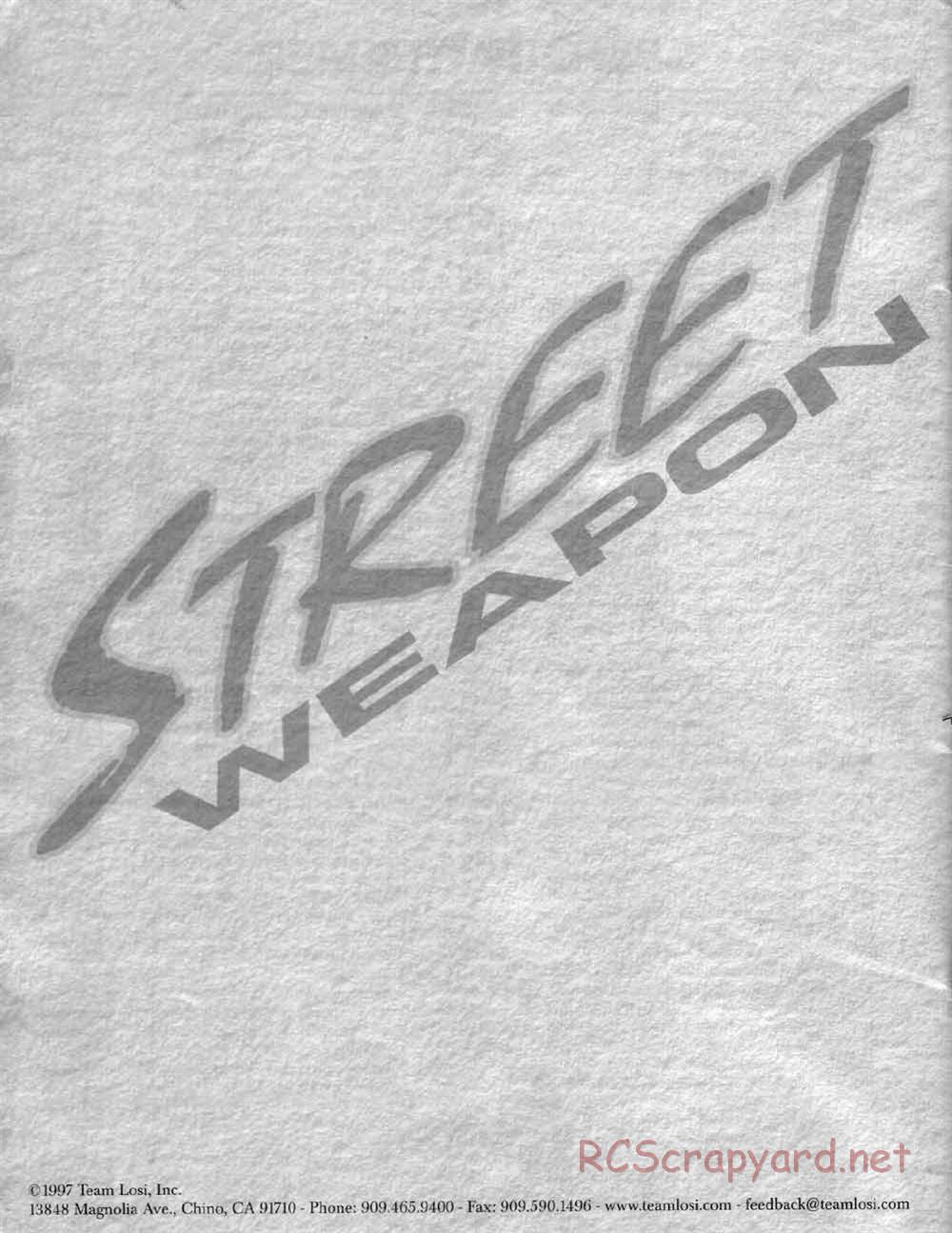 Team Losi - Street Weapon - Manual - Page 47