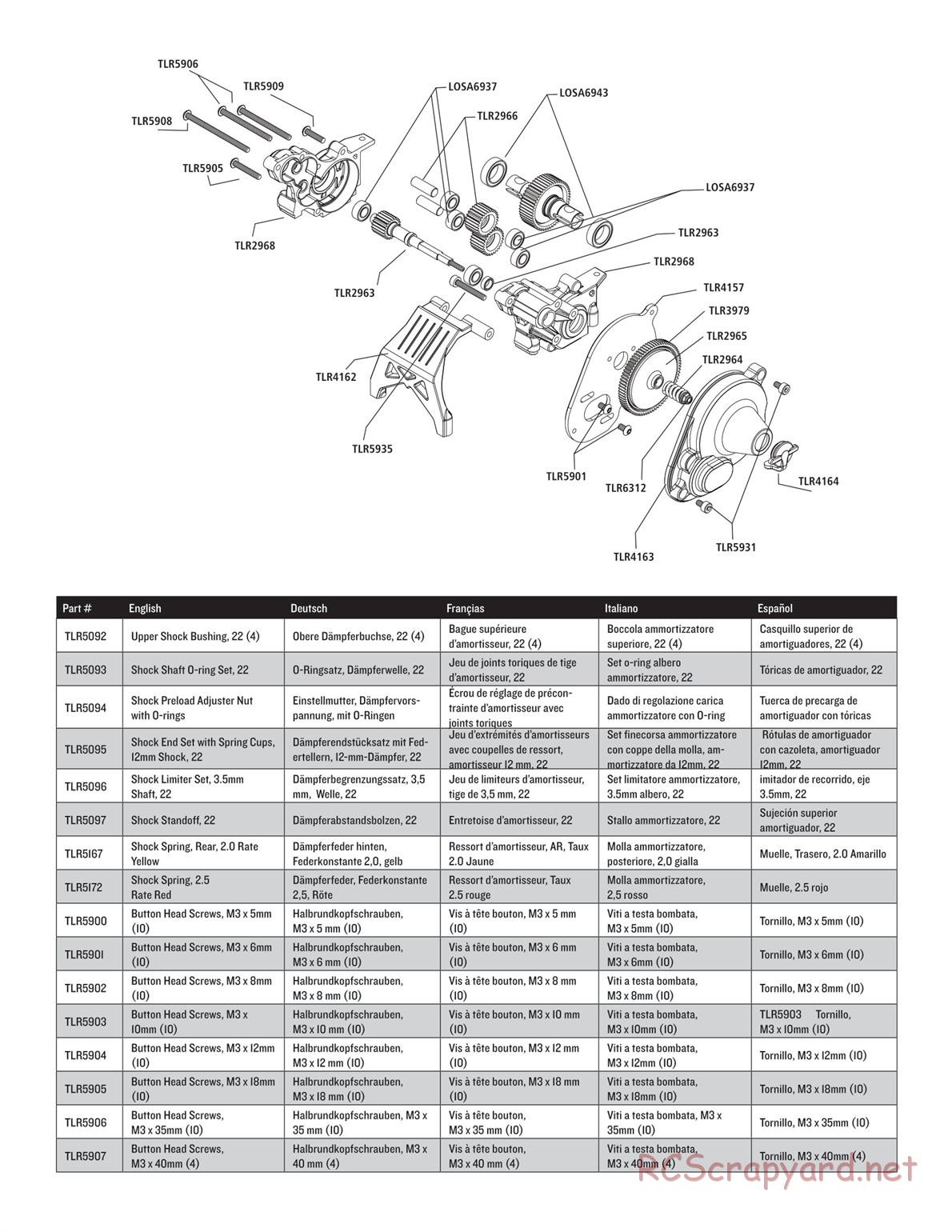 Team Losi - TLR 22 TwentyTwo - Manual - Page 6