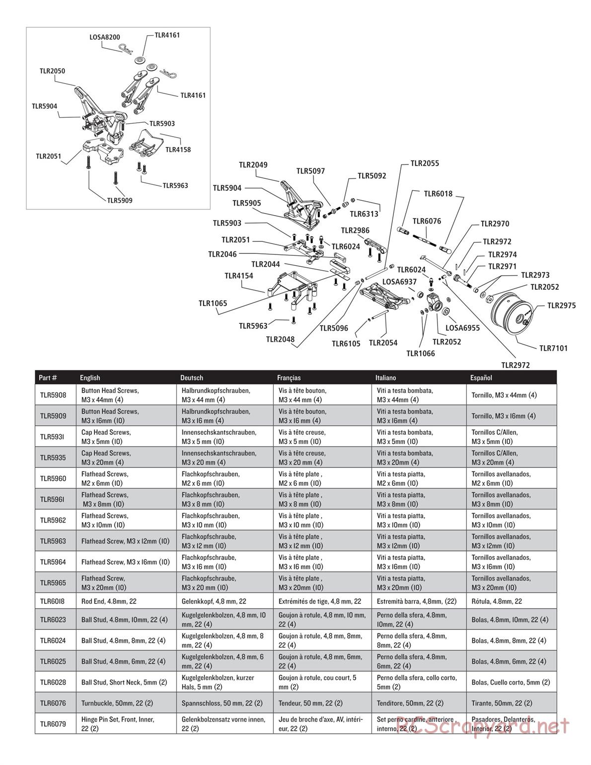 Team Losi - TLR 22 TwentyTwo - Manual - Page 7