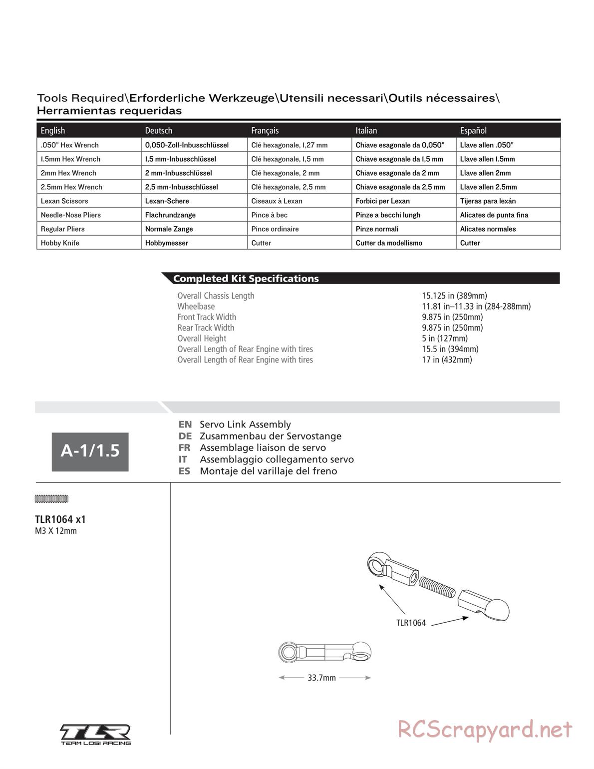 Team Losi - TLR 22 TwentyTwo - Manual - Page 10