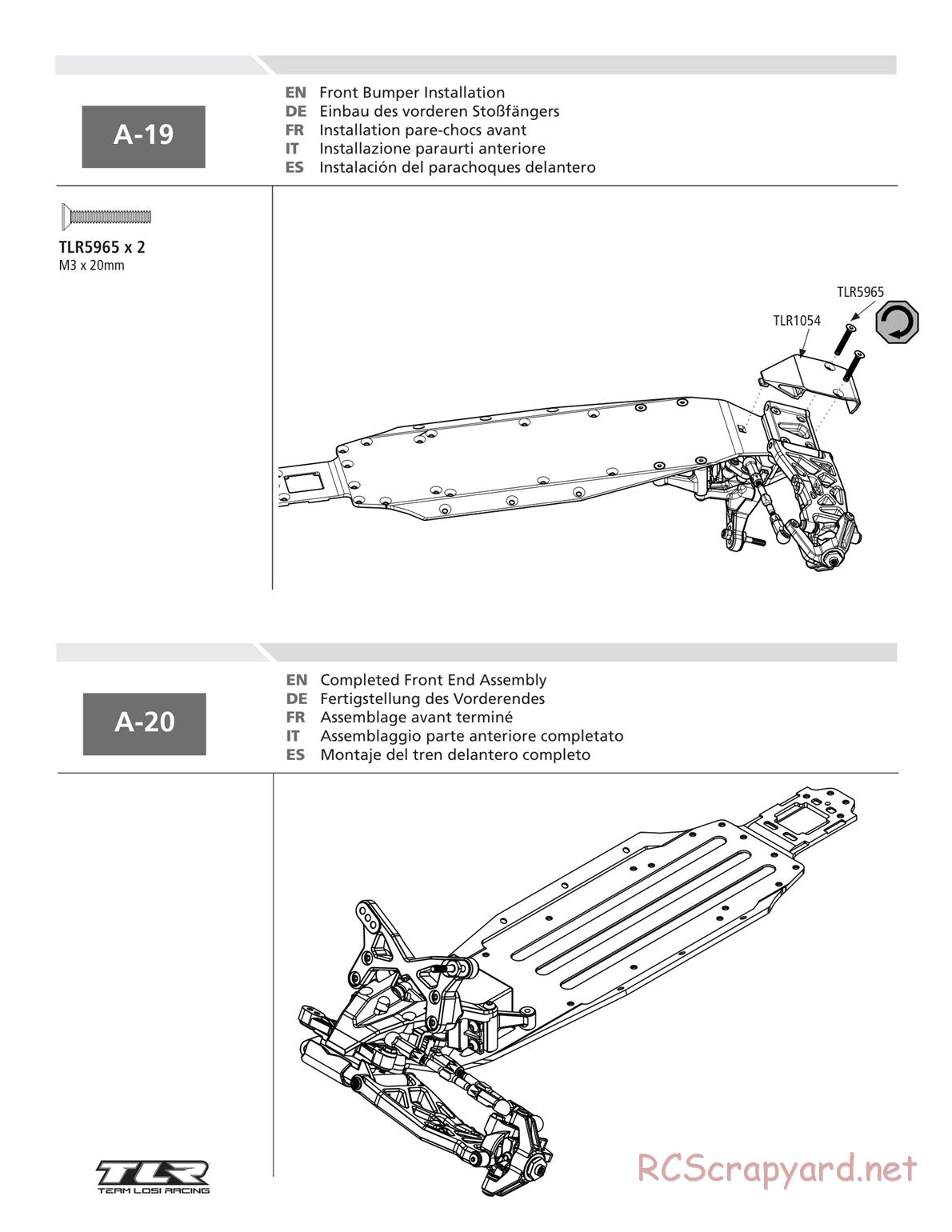 Team Losi - TLR 22 TwentyTwo - Manual - Page 20