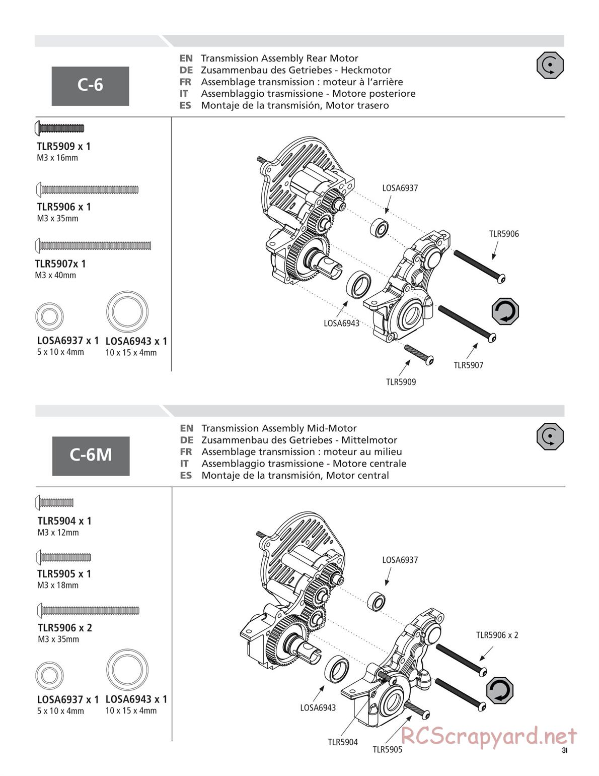 Team Losi - TLR 22 TwentyTwo - Manual - Page 31