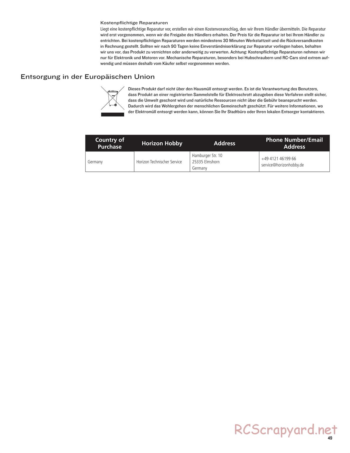 Team Losi - TLR 22 TwentyTwo - Manual - Page 49