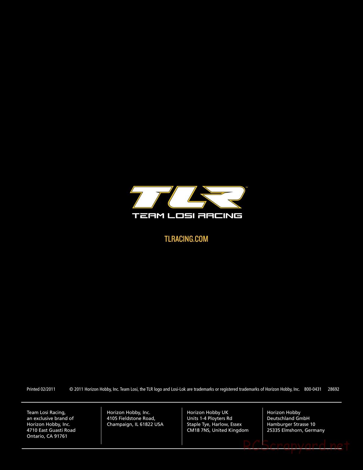 Team Losi - TLR 22 TwentyTwo - Manual - Page 56