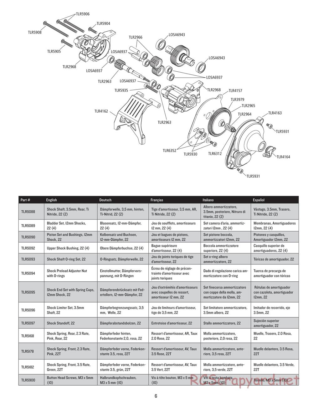 Team Losi - 22T - Manual - Page 6