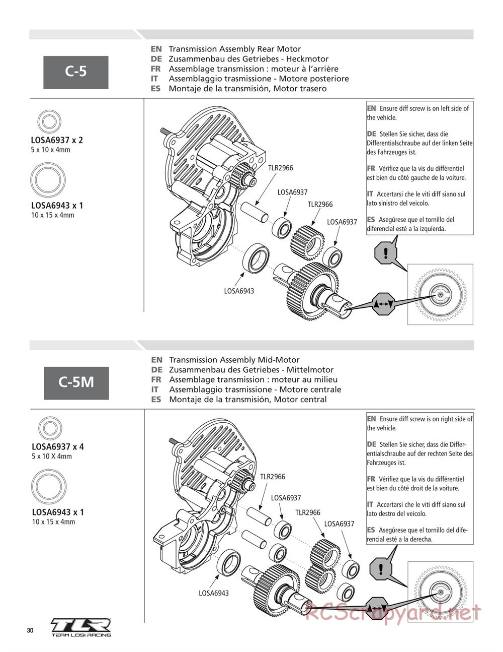 Team Losi - 22T - Manual - Page 30