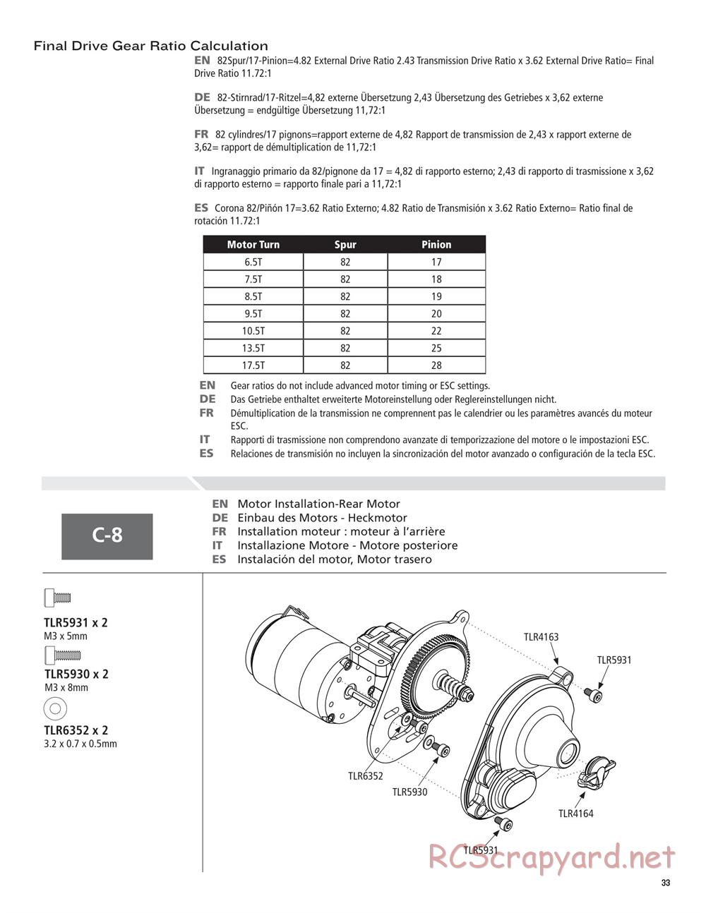 Team Losi - 22T - Manual - Page 33