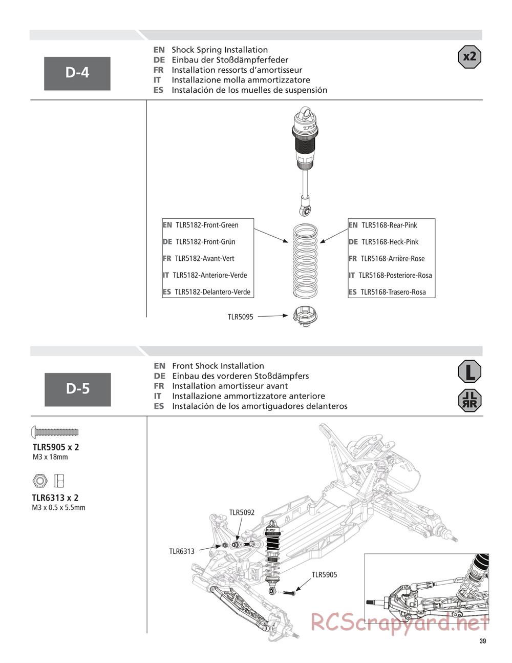 Team Losi - 22T - Manual - Page 39