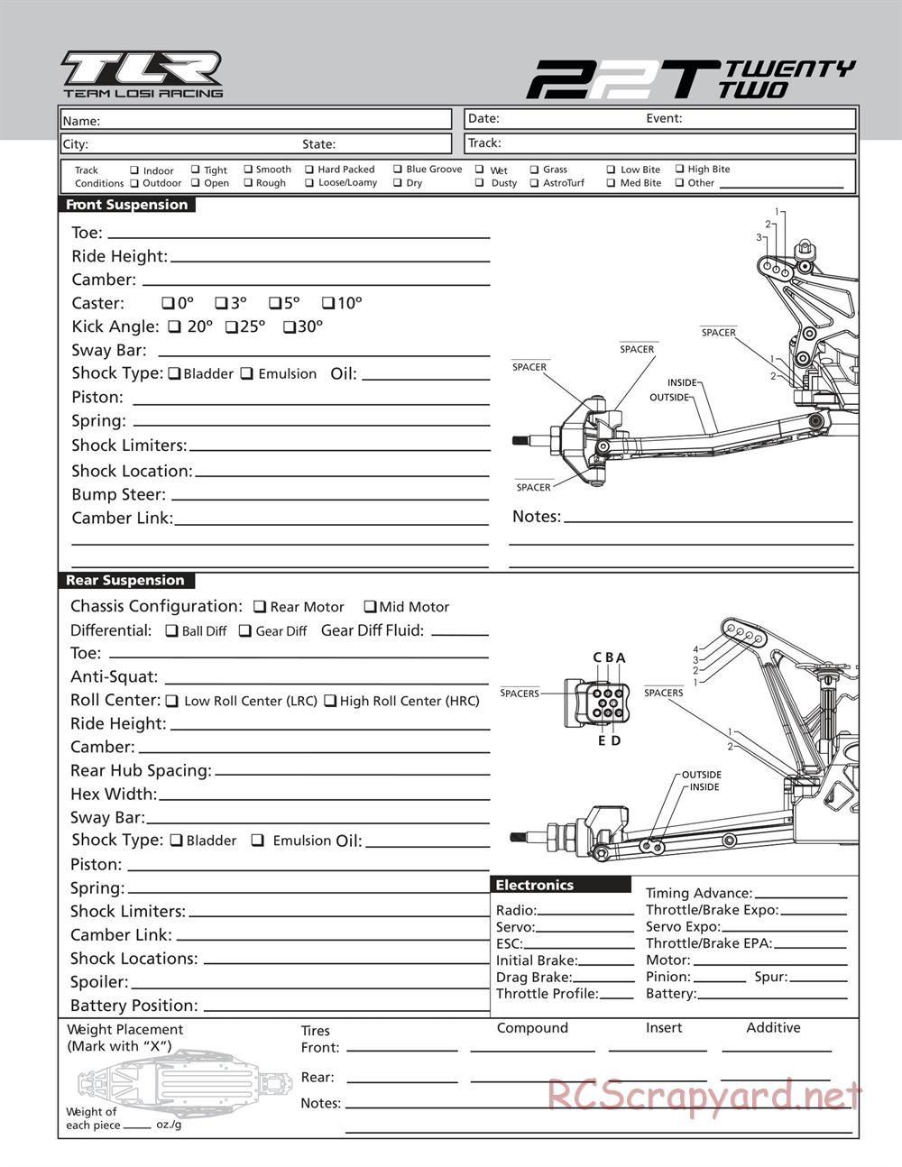 Team Losi - 22T - Manual - Page 45