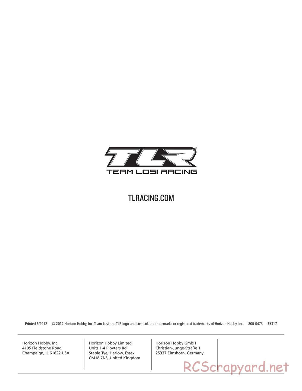 Team Losi - 22SCT - Manual - Page 16
