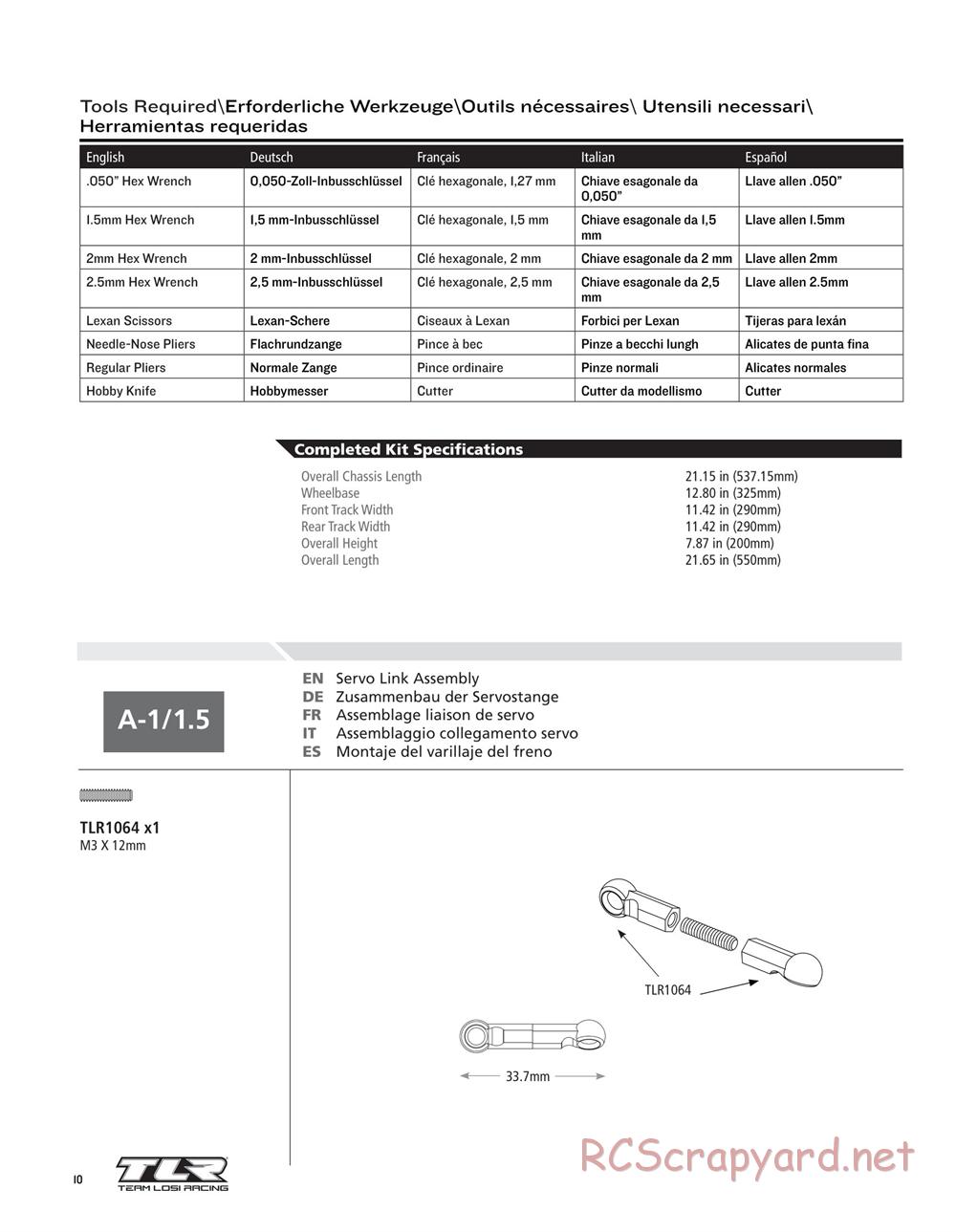 Team Losi - 22SCT - Manual - Page 10