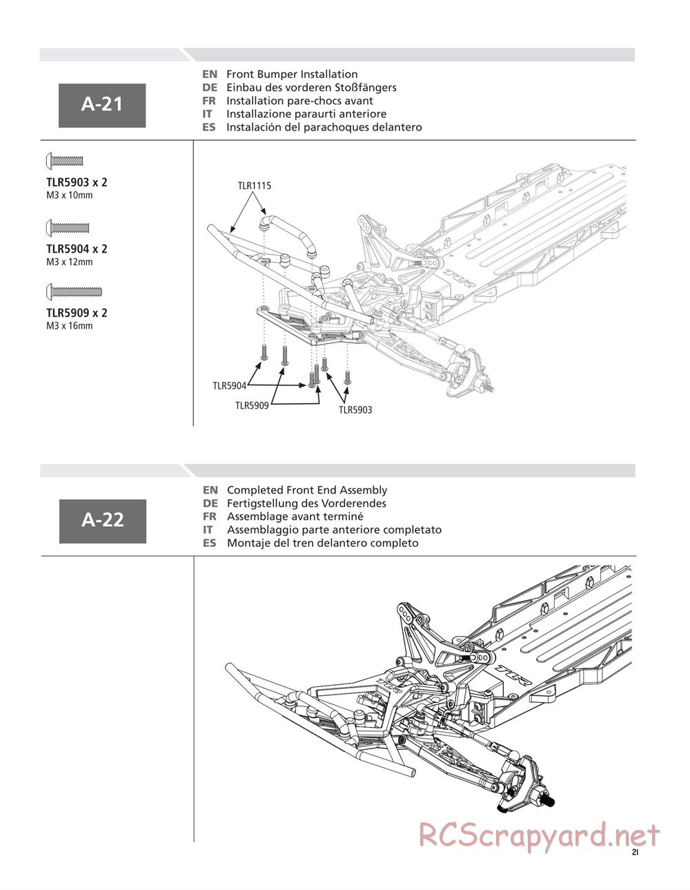 Team Losi - 22SCT - Manual - Page 21