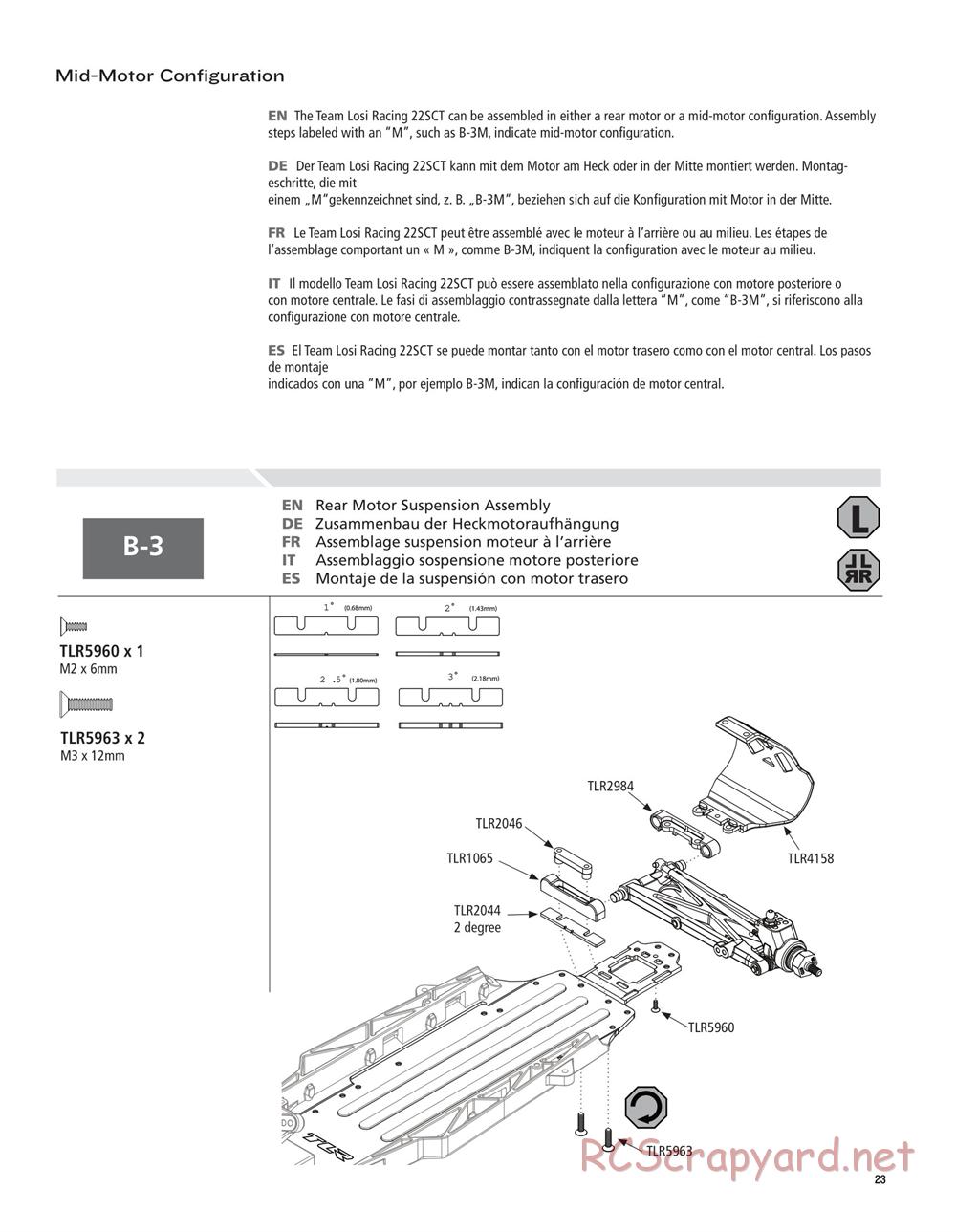 Team Losi - 22SCT - Manual - Page 23