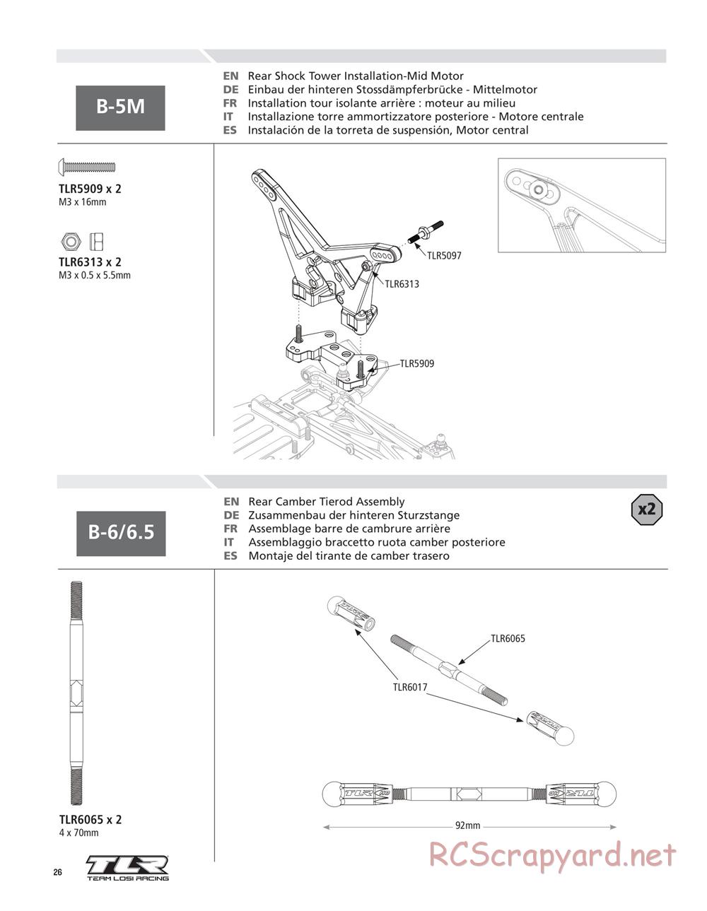 Team Losi - 22SCT - Manual - Page 26