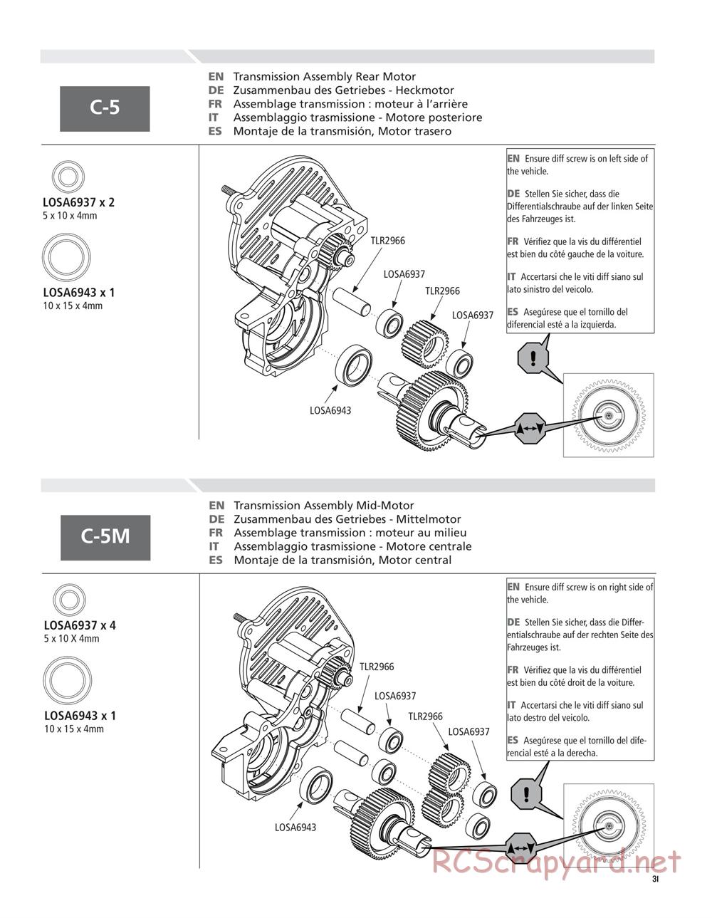 Team Losi - 22SCT - Manual - Page 31