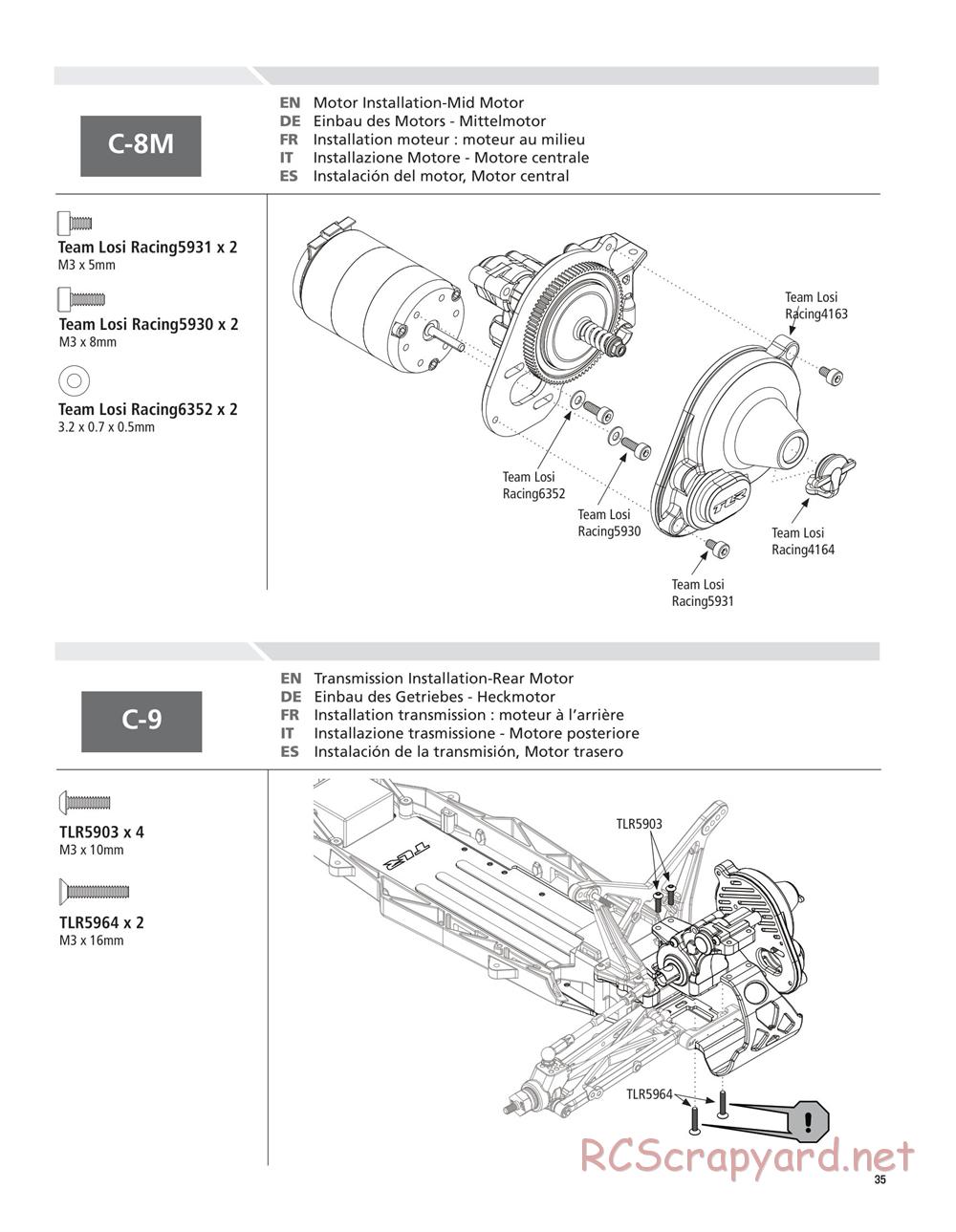 Team Losi - 22SCT - Manual - Page 35