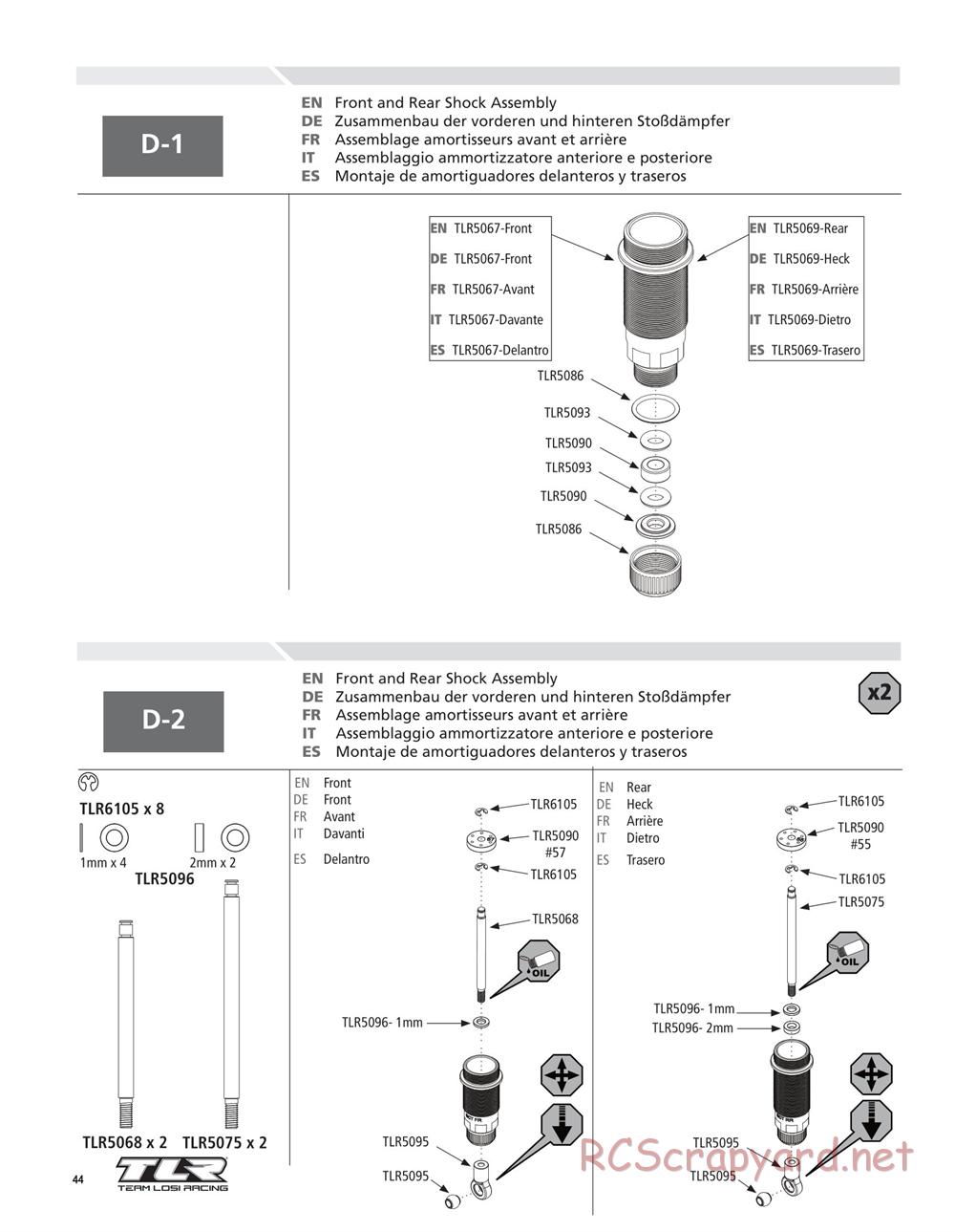 Team Losi - 22SCT - Manual - Page 44